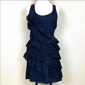 STEVE MADDEN Y2K Ruffle Racerback Dress in Black